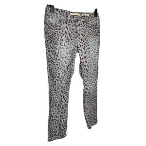 Vanilla Star Jeans Skinny Jeans Mid Rise Stretch Leopard Gray/Black Size 10 NEW‎